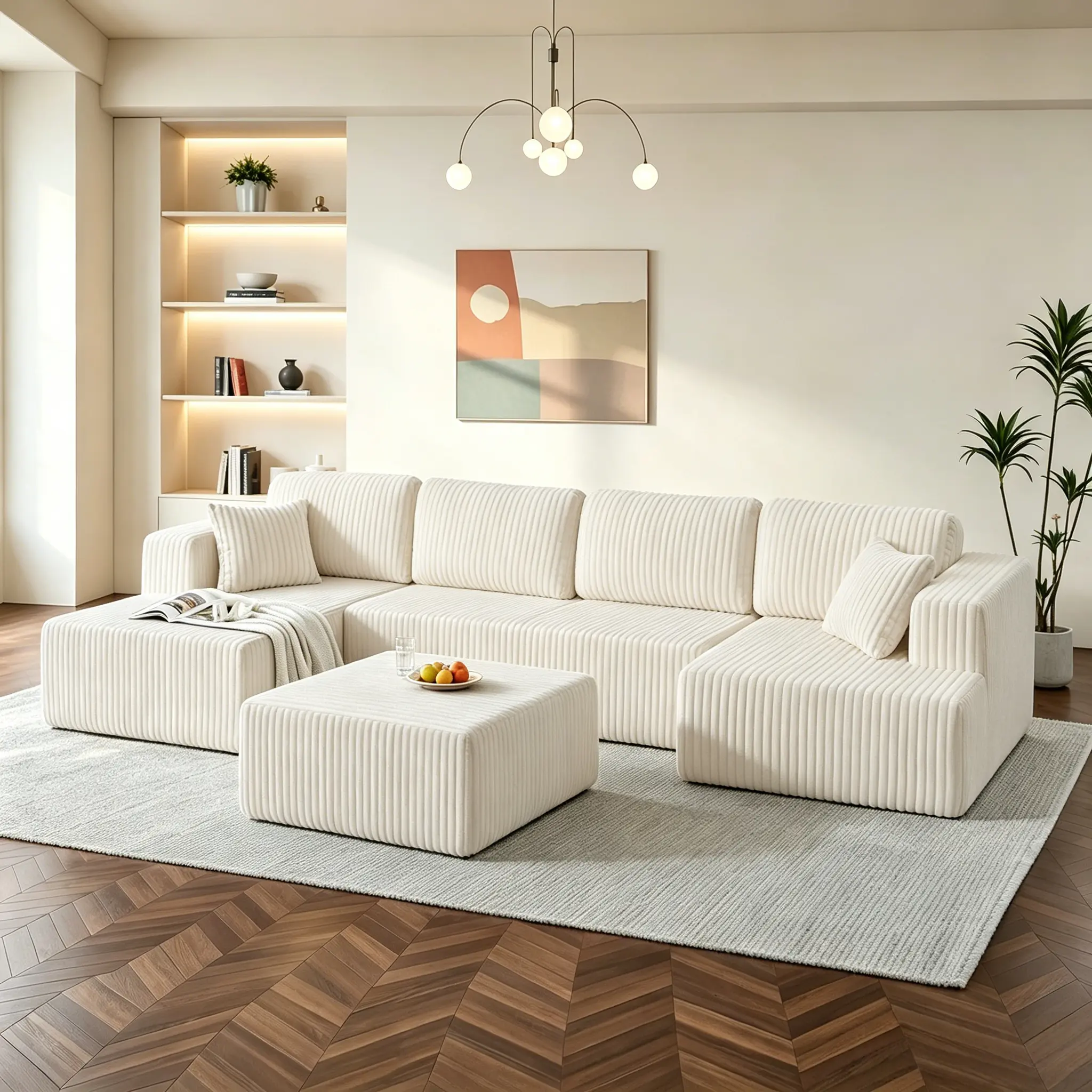 Best-selling Beige + Matching Ottoman