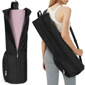 Waterproof Yoga Mat Bag with Comfort Shoulder Strap and Side Pocket, Large Opening Yoga Mat Carrier Holder for Women Men, Pilates Bag for Workouts Gym Exercise