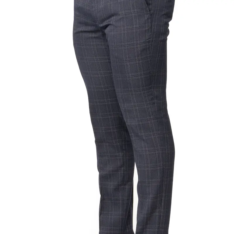 Slim Fit Men's Eggplant Plaid Dress Pants No Pleats Flat Front Fitted Suit Trouser Formal Slacks 2311 AZARMAN