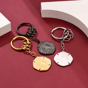 FaithHeart Saint Florian Fireman Shield Medal Keychain