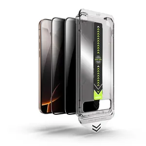 Privacy Screen Protector with Installation Tool, 2 Counts Anti-fingerprint Phone Protective Film, Phone Accessories Compatible with iPhone 16 15 14 13 12 Pro Max Protection