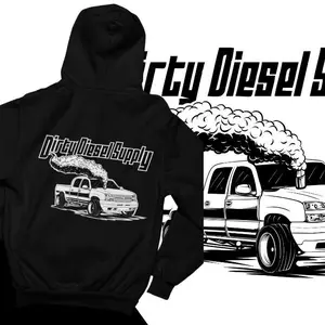 Dirty Diesel Supply Chevy Cateye Diesel Pickup Truck Rolling Coal Hoodie Pullover Casual Sweatshirt Menswear Tops Stylish Hoodie Long Sleeve