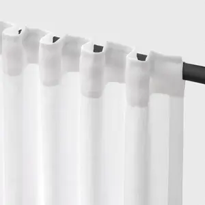 Jowels Linen Curtains for Bedroom Back Tab Privacy Light Filtering Sheer Curtains Modern Farmhouse Drapes Cotton Textured Curtain for Living Room 2 Panels