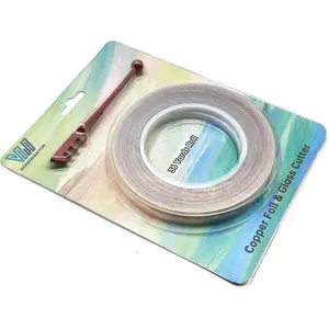 7/32 Silver Backed Copper foil for Stained Glass Project, DIY Crafts, 2Rolls