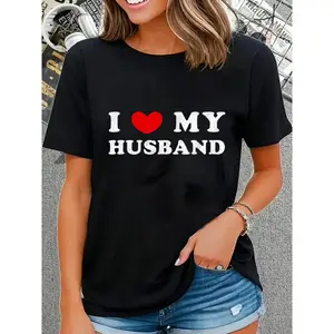 100% Cotton I Love My Husband, I Heart My Husband T-Shirt