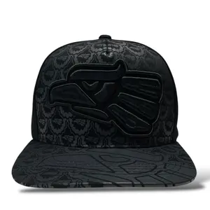 Hecho en Mexico 3D Embroidered Snapback Cap with Mexican Eagle Logo Hat Black
