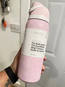 [Hot Deal] Owala Ribbon Toile 32oz Freesip Stainless Steel Water Bottle With 24-hour cold, Daily Use For Work Or School, Gift For Her