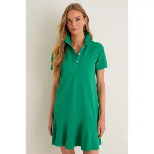 Green Pique May Polo Dress