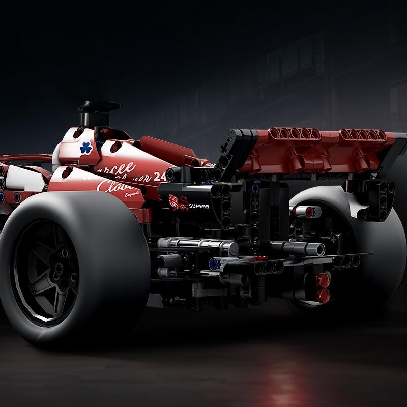 1:10 Classic Formula One F1 Building Model Set, Movie Inspired Bricks, Customizable Tech Toy, Adult Kids Holiday Gift, High Detail Collectible