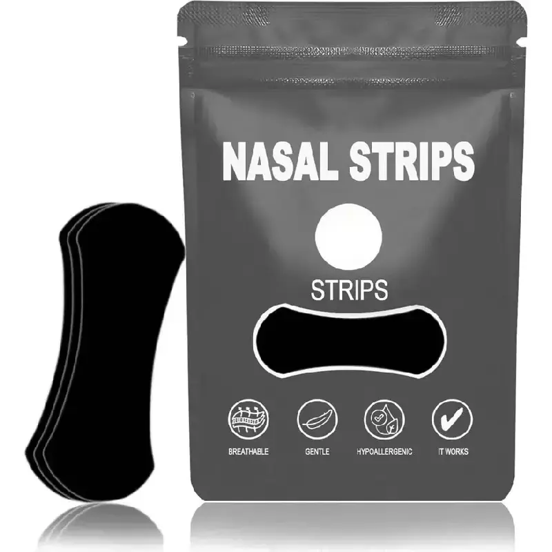 Unisex High-Adhesive Hypoallergenic Oil-Proof Nasal Strips - Sweat-Resistant, Skin-Gentle Home Care Supplies with 2-Step Application for Snoring Relief, Widen Nasal Cavity, Daily Care, User-Friendly Replacement