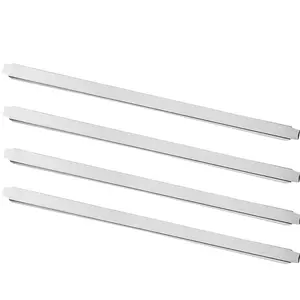 (Set of 4) 20 inch Stainless Steel Steam Table Adapter Bars  Hotel Pan Divider for Full & Fractional Size Pans, Commercial  Service Use (4, 21 inches Long)