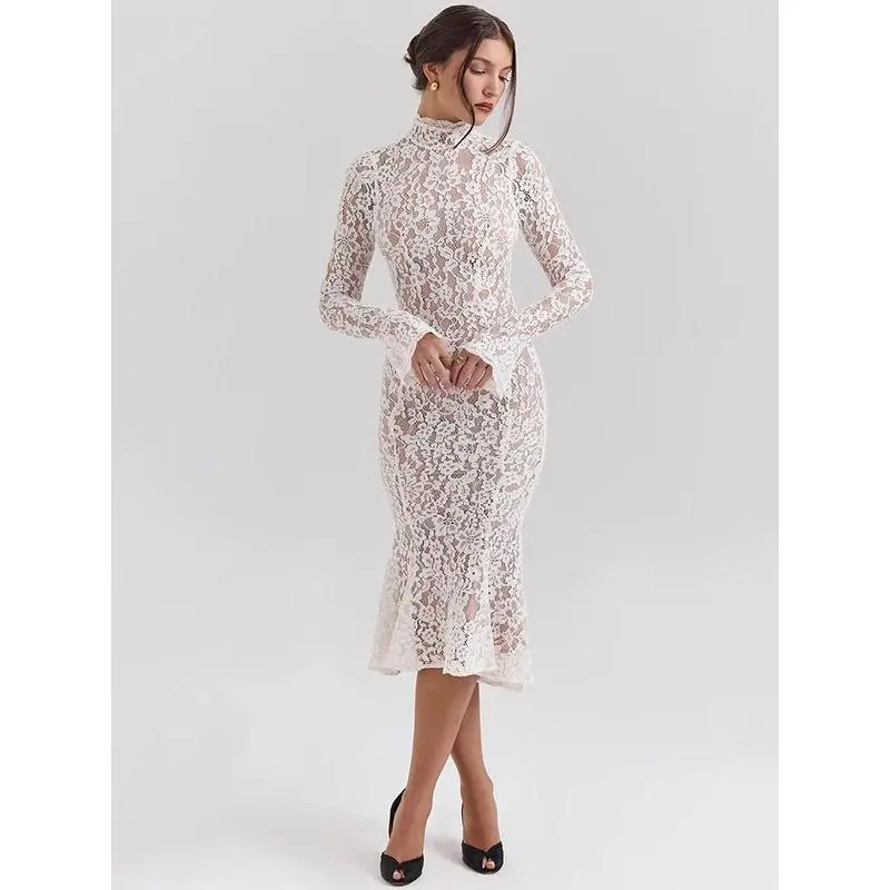 short white lace beach dress Adelina White Embroidered Short Tieside Beach Dress main image 1