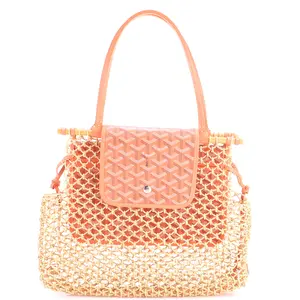 Pre-owned Goyard Canvas Coated, Raffia Tote Bags REBAG Aligre Bag Raffia Net with Coated Canvas by Rebag
