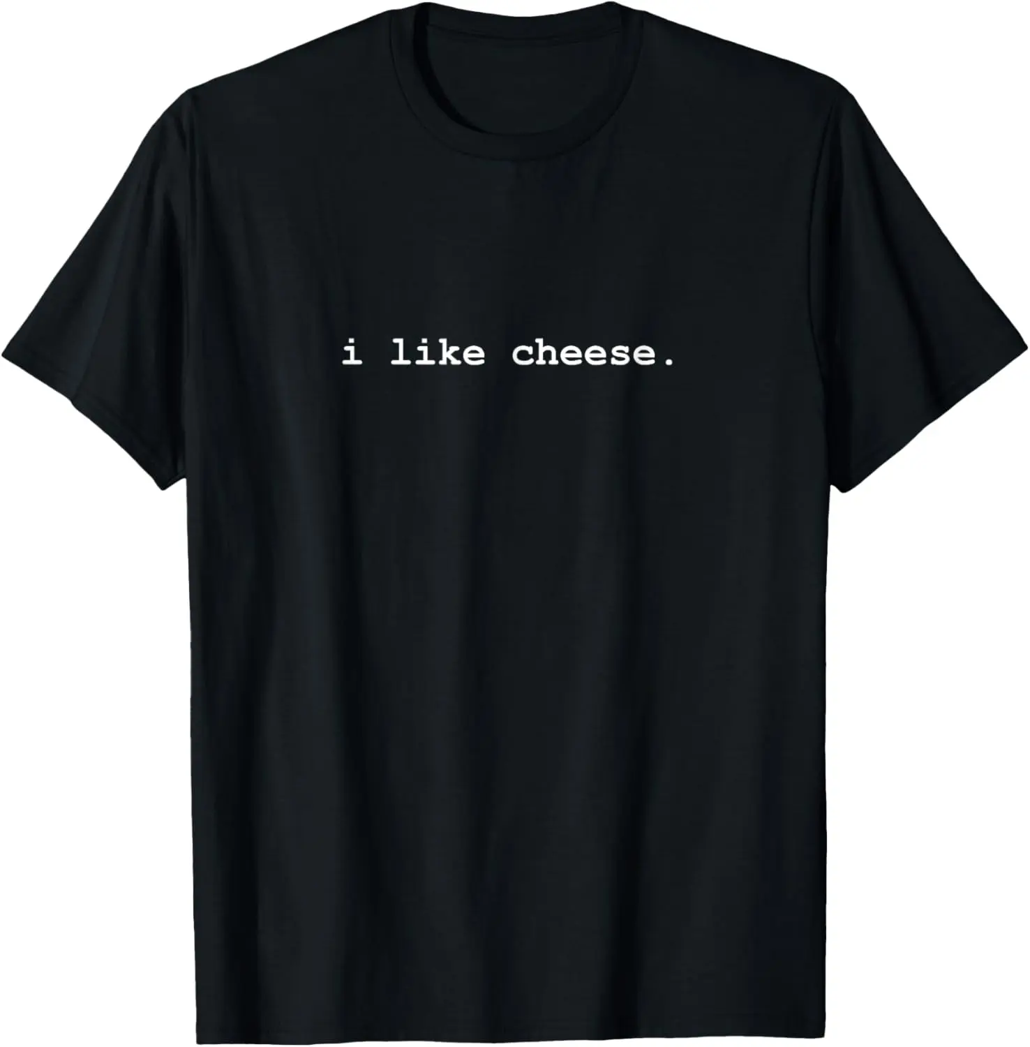 Women's 100% Cotton Short-Sleeve Round Neck Vintage Streetwear T-Shirt - Everyday Casual Top with Distressed Minimalist Funny "I Like Cheese" Graphic