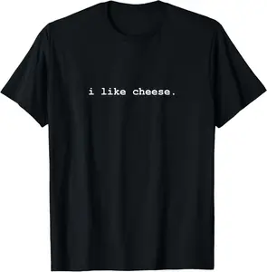 100% Cotton I Like Cheese Minimalist Funny T-Shirt T-Shirt