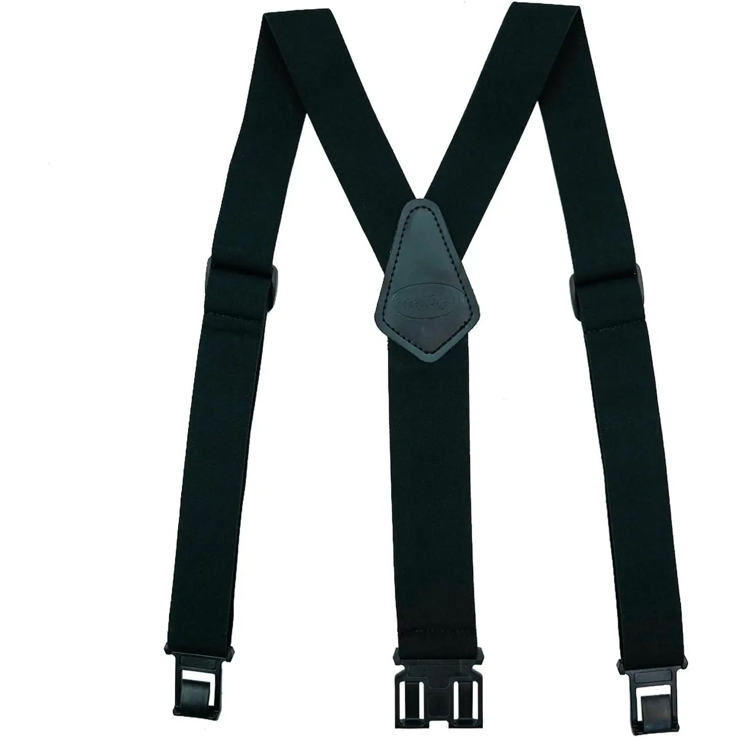 Belt Clip Suspenders for Men's Elastic Hook End Plastic Clip Suspenders Non Metal Airport Friendly