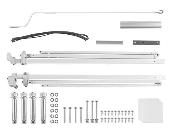 VEVOR Manual Retractable Awning, 9.8' x 8.2' Outdoor Patio Awning Retractable Sun Shade, Patio Door Window Water-Resistant Polyester Sunshade Shelter with Crank Handle for Deck, Balcony, Yard, Gray