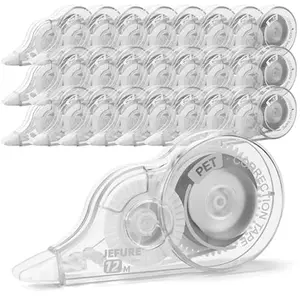 30 Pcs Correction Tape, 39.4 Ft White Wrong Out Tear-Resistant Bulk, Instant Corrections Easy To Use Applicator for School, Office, Note Taking, Journal (Tape Width 0.2 in, Clear) eraser