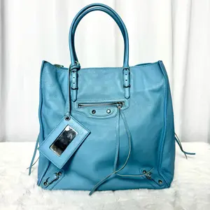 Pre-owned Balenciaga Blue Fringe Motorcycle BagSKU: WWL 20566945