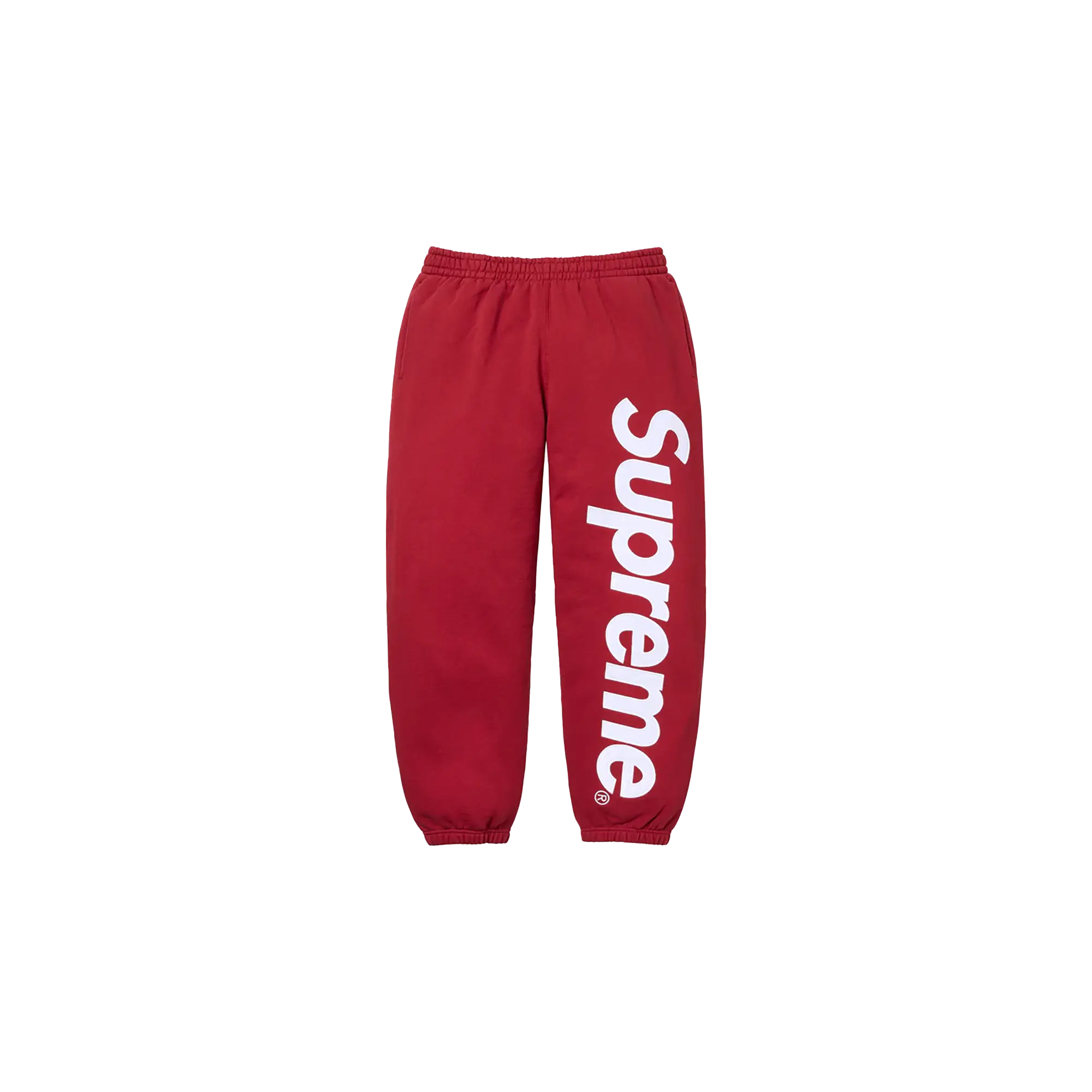 Satin Appliqué Sweatpant "FW25 - Dark Red" SU26133