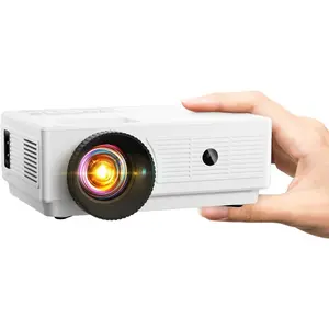 Mini Projector For iPhone, Outdoor Movie Projector, HD 1000P Supported Projector For Home Theater, Compatible With iOS,Android Phone,Tablet,Laptop,PC,TV Stick,Box,USB Drive,DVD
