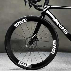 A set of 12 bicycle wheel hub stickers designed in black and white letters and made of self-adhesive vinyl. These decals Decoration
