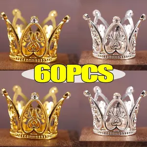 Wholesale Mini Crown Plastic Crown Cake Decoration Princess Topper Pearl Tiara Children Hair Ornament DIY Cake Baking Decoration
