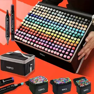 262 Colors Art Markers Set Dual Tip Drawing Pens for Artists Adults Sketching Coloring Highlighting Illustration Anime Design Art Sketch Marker Set