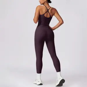 TimeOFF Women's Crisscross Back Tank & High-Waist Butt-Lift Leggings Set , Quick-Dry, Moisture-Wicking , Yoga, Gym & Fitness Workouts , Stylish Activewear for Women,sweatsuit set outfit,comfort sweat set,sweatsuits women