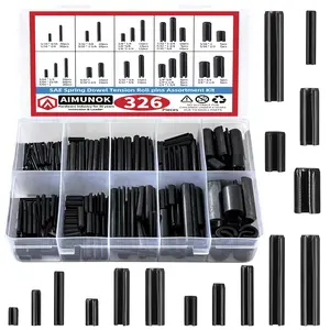 Aimunok Elastic Cylindrical Pin, Carbon Steel, Manganese Steel, Mechanical Fastener, Seismic Resistant, Multiple Sizes, Easy Storage，Roll Pin，Spring Cylindrical Pin