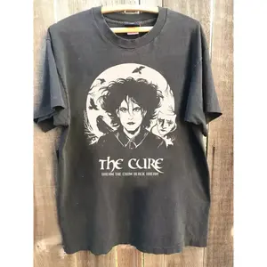 The Cure Rock Band Short Sleeve Charcoal Color Shirt