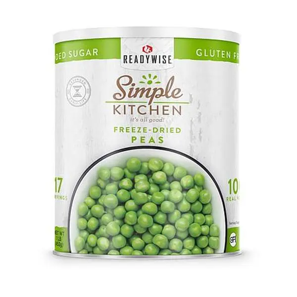 ReadyWise Simple Kitchen Freeze-Dried Peas - 17 Serving Can