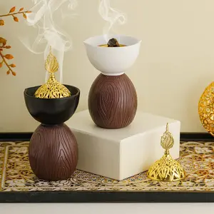 Creative Resin Incense Burner, Incense Holder, Luxury Home Decor, Arabic Style, Dual Use for Aromatherapy and Decoration, Ideal for Meditation, Yoga Room, Dining Room