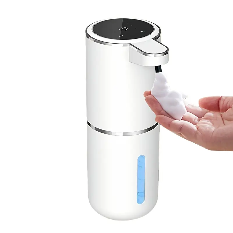 Smart Sensor Foaming Soap Dispenser, Auto Foam/liquid Distributor, Adjustable Release Dispenser, 4 Adjustable Settings, Wall-Mounted, Ipx5 Waterproof, 380ML Capacity, USB Charging, Bathroom