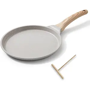 8 inch Nonstick Crepe Pan Induction Compatible, for Crepes Omelette Tortillas Dosa Tawa Roti Pancake Griddle