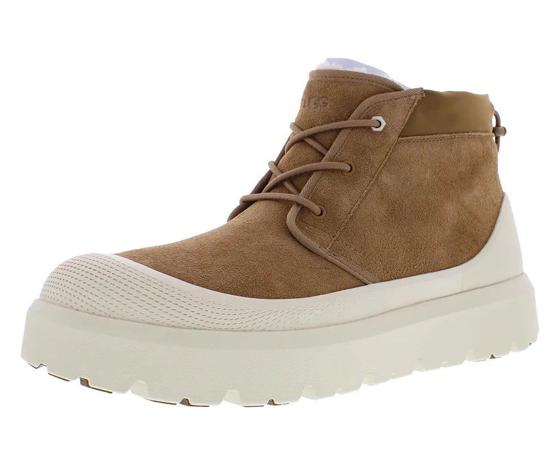 UGG Men's Neumel Weather Hybrid Solid Suede Ankle Walking Shoes, Casual Lace-Up All-Weather Outdoor Boots, Sports Footwear