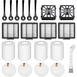 Part Aaccessory Set for   R101AE (RV1001AE), R101 (RV1001) Robot Vacuum, 4-Pack Filter, 6 Side Brushes, 2 Filter & 4 Base Pre-  & Felt Filters Kit