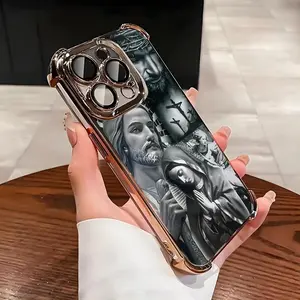 Multi-color Christ Jesus Pattern Mobile Protective Phone Case for IPhone 17 16 15 14 13 12 11 Pro Max Plus Luxury Protection Shockproof Cellphone Cover