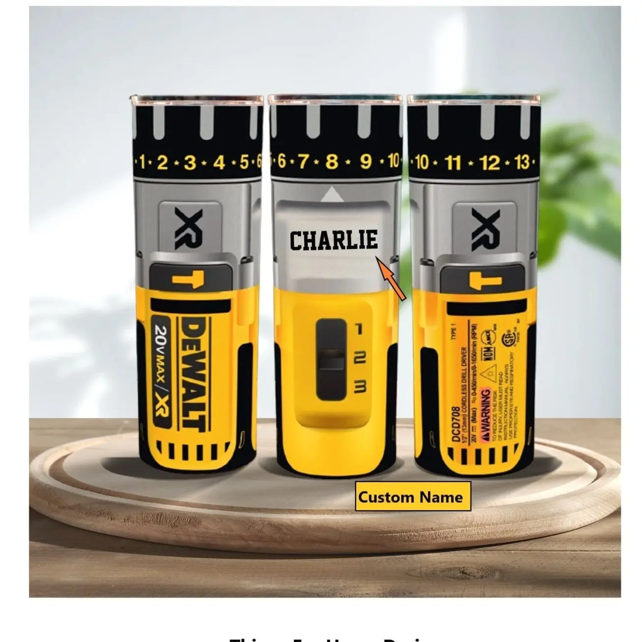 Power Tool Tumbler, Custom Name Tumbler, Mechanic Tool Tumbler, Gift for Him, contractor gift, Machinist Gift, Dewalt Tumbler, handyman gift