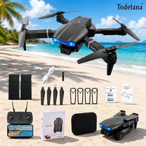 E99 Dual Camera Foldable Drone with Altitude Hold, One-Key Takeoff/Landing, 360° Flips & Headless Mode – Easy RC Quadcopter for Beginners