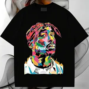 Vintage TuPac Graphic Tee - Tupac Shakur 2Pac 90s Hip Hop Legends Shirt for Men & Women | Retro Rapper Merch Streetwear Top | 100% Soft Cotton Classic Graphic Print Tee, Seamless Comfort