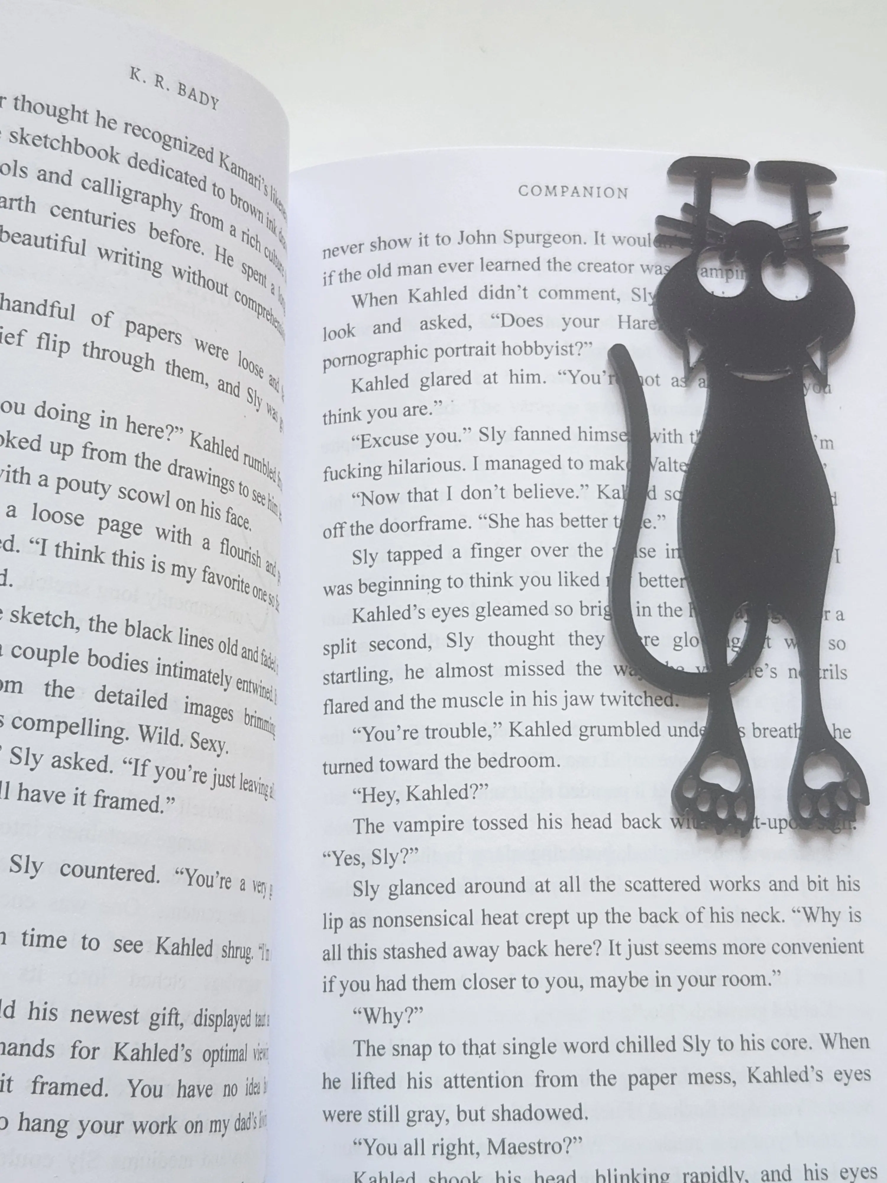 Cat Bookmark - Acrylic, Black, Blank