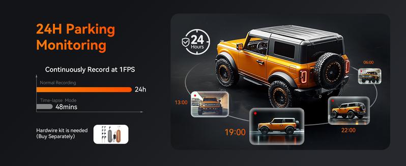 WOLFBOX G840S 12" 4K Mirror Dash Cam with GPS & 32GB Card 3840P Full HD Night Vision Parking Assistance Dual Cameras for Cars Trucks TikTokShopHolidayHaul