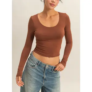 Brown Crop Top