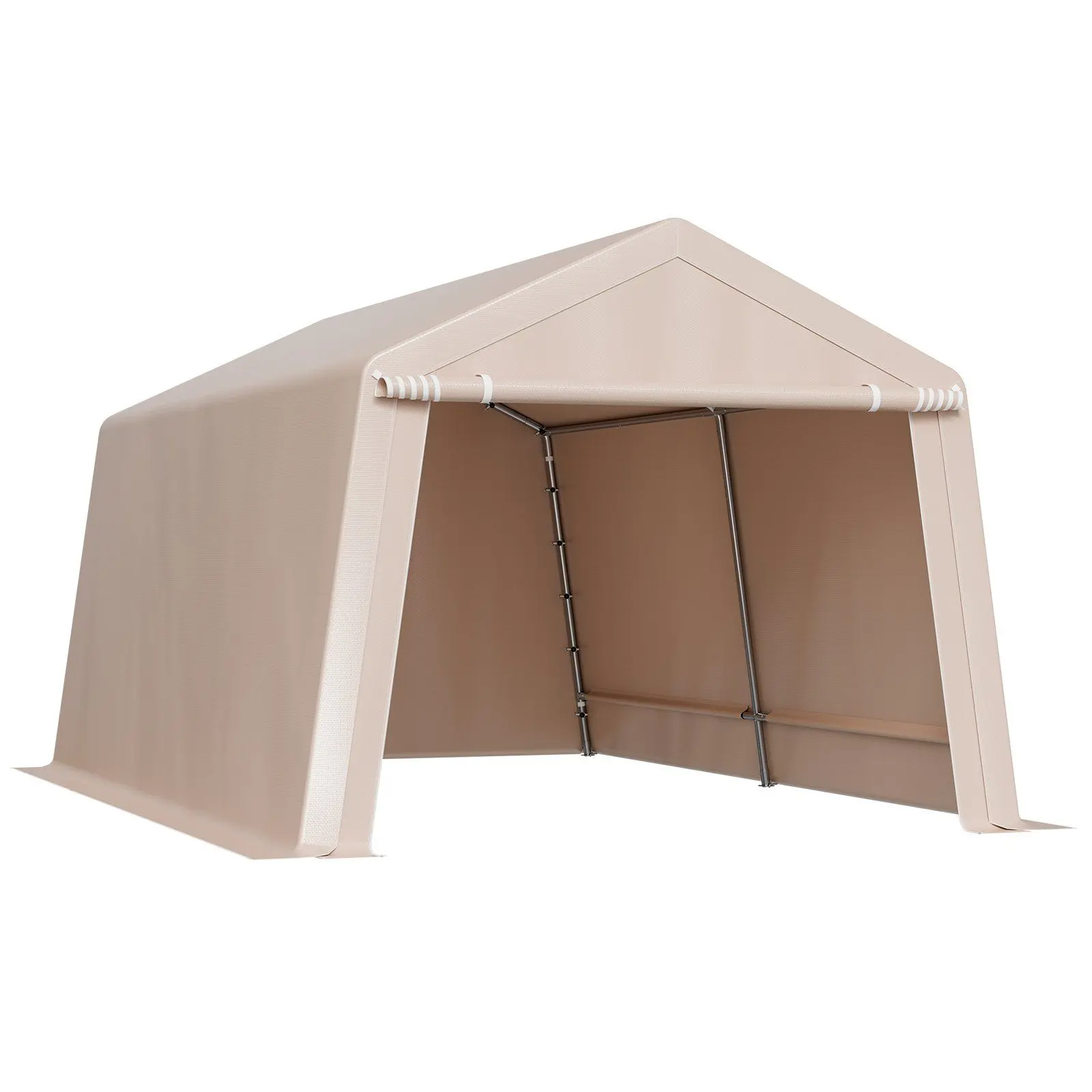 VEVOR 10x15 ft Portable Outdoor Storage Shelter, Waterproof Canopy Garage Tent for Tools & Hardware Organization
