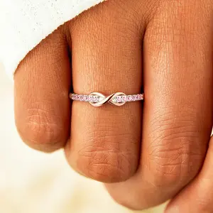 New Luxury Infinity Loop Engagement Ring| Bow Design Women'S Ring| Delicate & Petite| Index Finger Ring