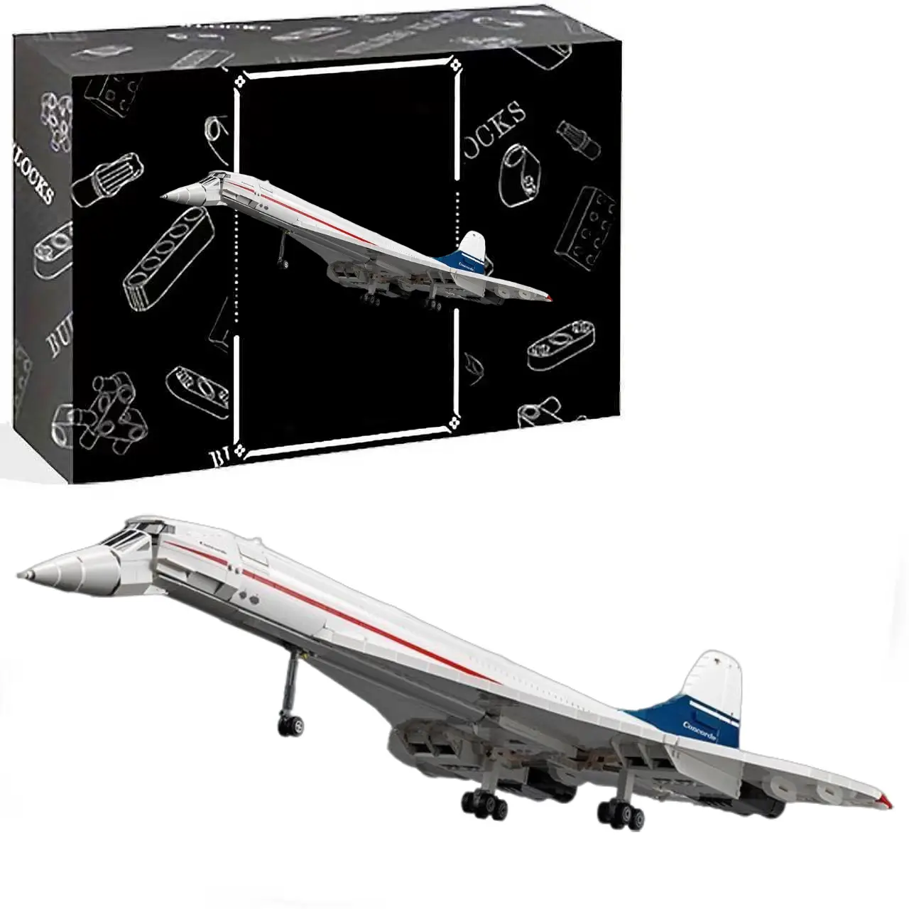 43 Inches long Model Aircraft, Gift for Adults, Build a  Model of the World’s Most Famous Supersonic Commercial Passenger Plane with Authentic Details and Functional Pieces
