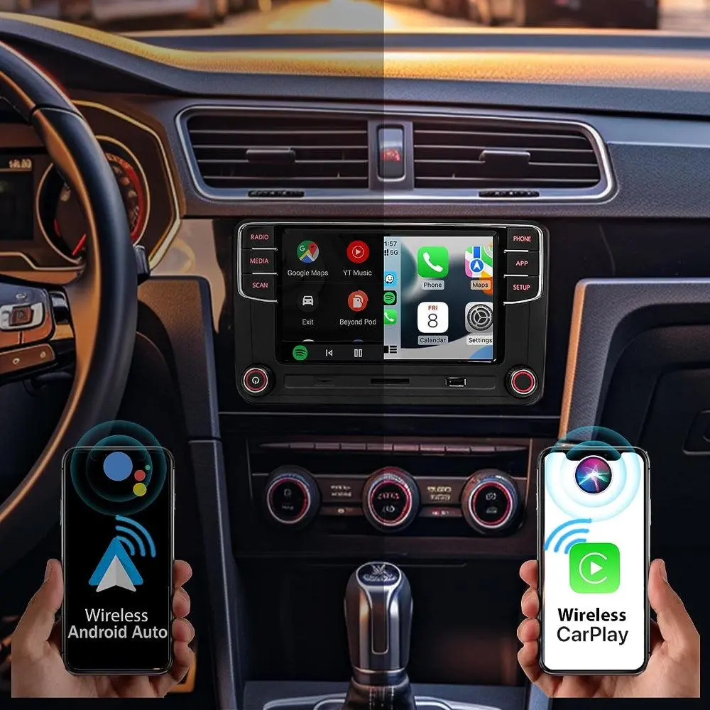 SCUMAXCON 6.5" Car Stereo RCD360 PRO3S  RCD330 Wireless  Carplay Android Auto Bluetooth OPS USB for VW Golf MK5 MK6 Passat Caddy Jetta Polo CC EOS wireless car stereo carplay  Vehicle Interior carplay screen car play