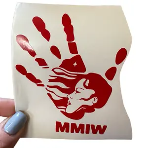 MMIW Indigenous Woman Stolen Red Hand Silhouette Decal/Sticker for Car Truck SUV Home Decor Cell Phone Laptop Accessories