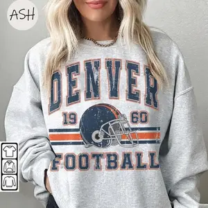 Vintage 90s Style Denver Football Sweatshirt, Game Day Shirt, Denver Team Football Shirt, Sunday Denver, Denver Football